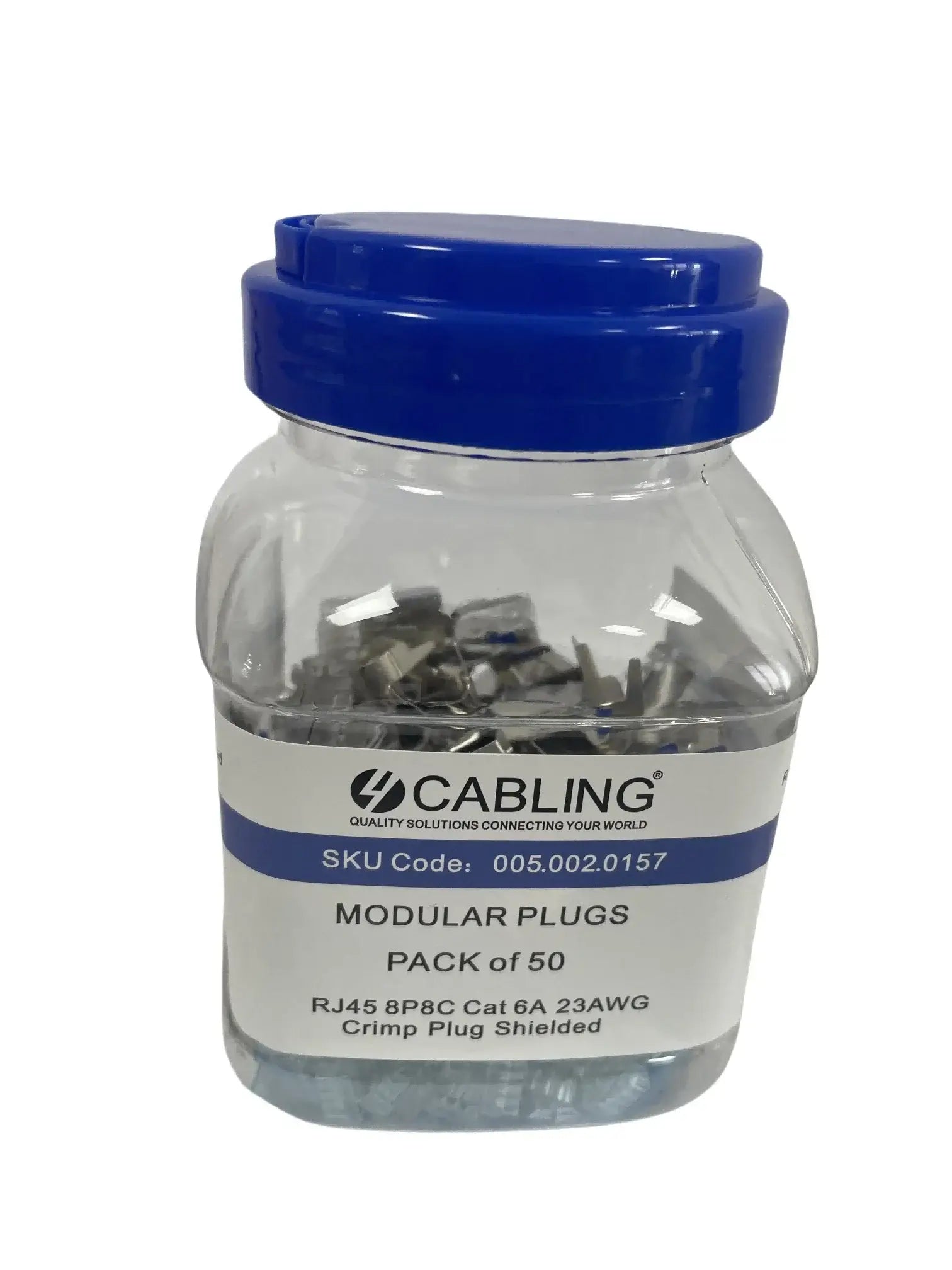 RJ45 8P8C Cat 6A 23AWG 1.5mm Crimp Plug Shielded | PACK of 50