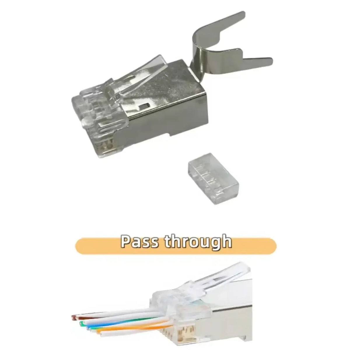RJ45 8P8C Cat 6A 23AWG 1.5mm Crimp Plug Shielded | PACK of 50