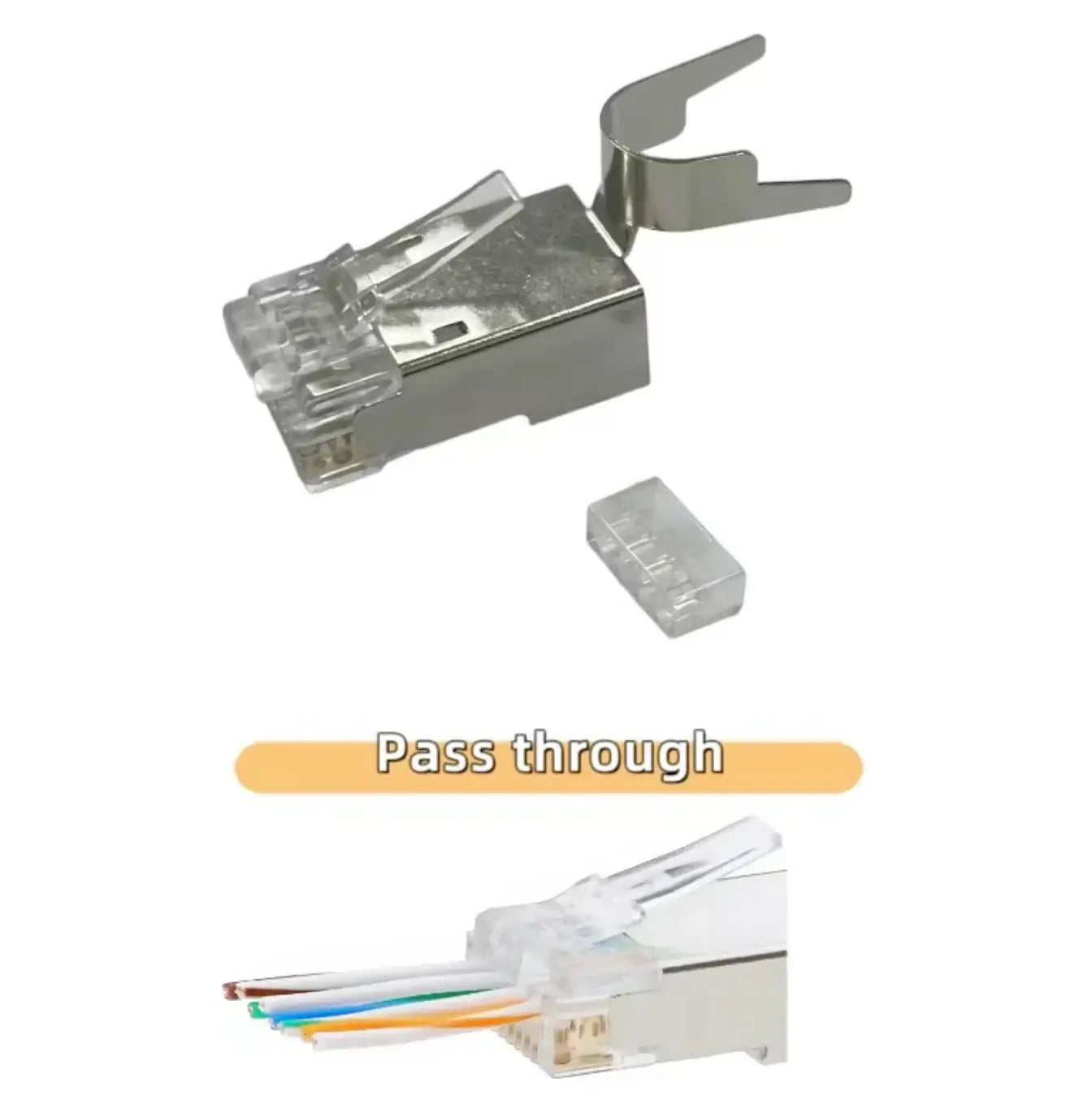 RJ45 8P8C Cat 6A 23AWG 1.5mm Crimp Plug Shielded | PACK of 50