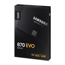 Samsung 870 EVO 500GB SSD, 3D V-NAND, SATA III 6Gb/s, R/W(Max) 560MB/s/530MB/s, 98k/88k IOPS, 2.5".MZ-77E500BW Solid State DriveSSD
