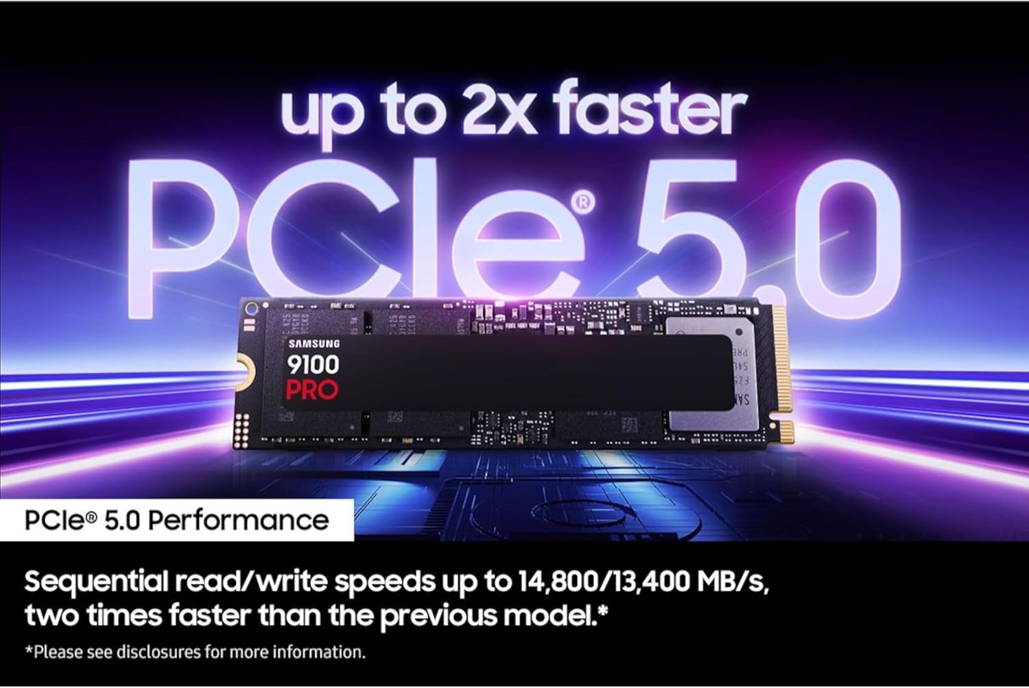 Samsung 9100 PRO 2TB 2280 M.2 NVMe 2.0 Gen 5 SSD