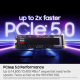 Samsung 9100 PRO Series – 4TB PCIe 5.0 x4 NVMe 2.0 Internal M.2 SSD up to 14800MB/s high Speed Thermal Contorl