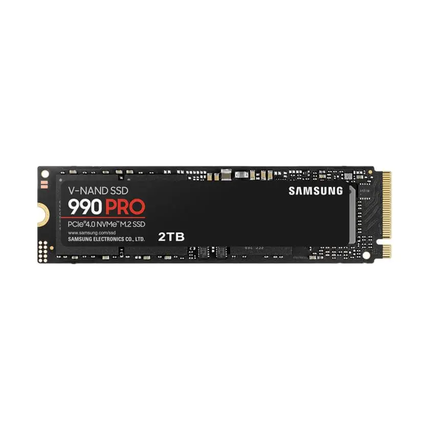 Samsung 990 Pro 2TB Gen4 NVMe SSD 7450MB/s 6900MB/s R/W 1550K/1200K IOPS 600TBW 1.5M Hrs MTBF for PS5 5yrs Wty