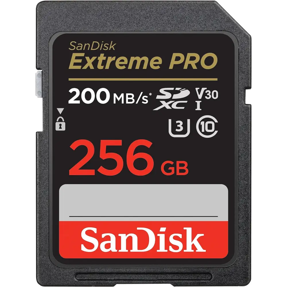 SanDisk 256GB Extreme PRO SDXC UHS-I Memory Card - C10 U3 V30 4K UHD SD - SDSDXXD-256G-GN4IN