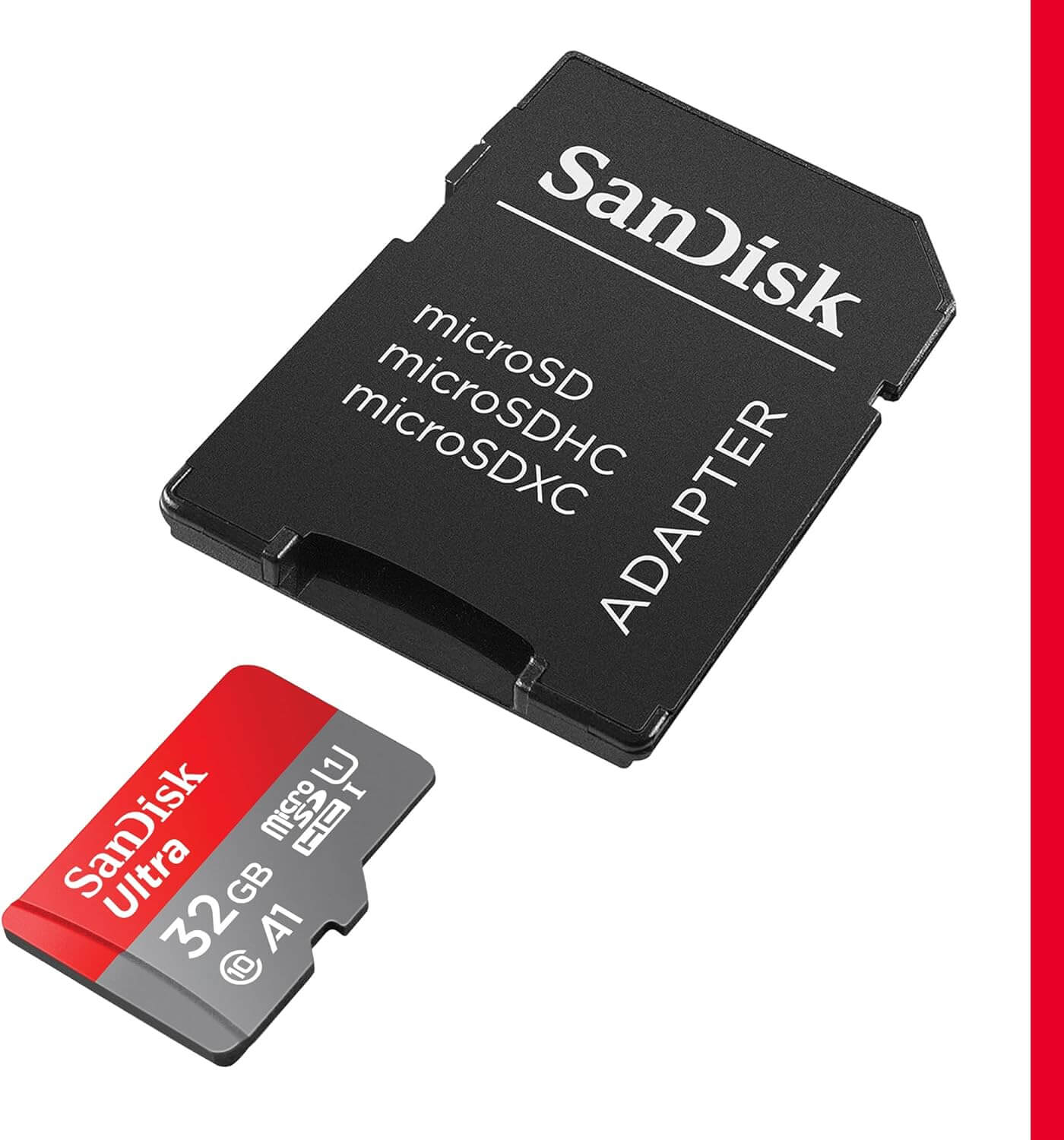 SanDisk 32GB Ultra microSDHC UHS-I Memory Card with Adapter - 120MB/s, C10, U1, Full HD, A1, Micro SD Card - SDSQUA4-032G-GN6MAconsumables