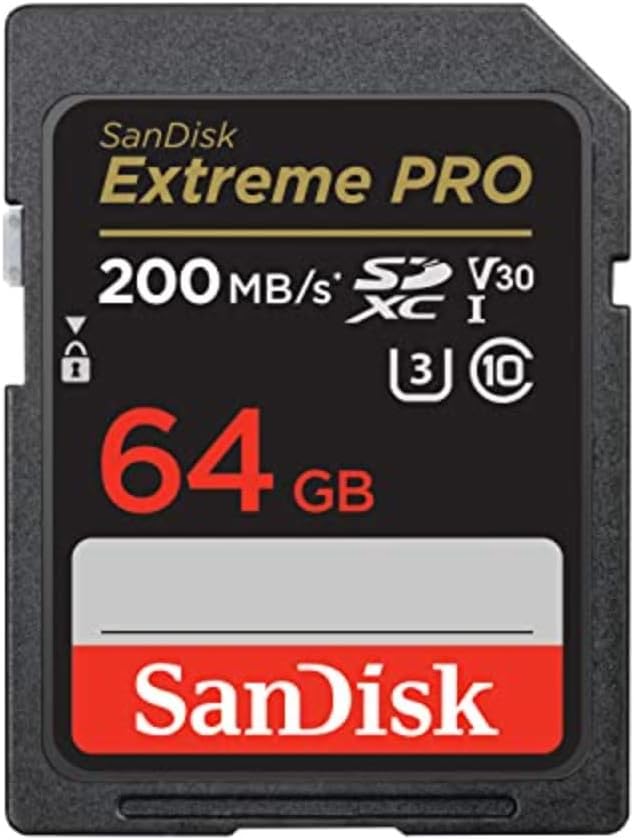 SanDisk 64GB Extreme PRO SDXC UHS-I Memory Card - C10 U3 V30 4K UHD SD Card - SDSDXXU-064G-GN4IN