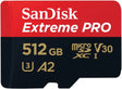 SanDisk Extreme PRO 512GB V30 A2 U3 microSDXC UHS-I Card
