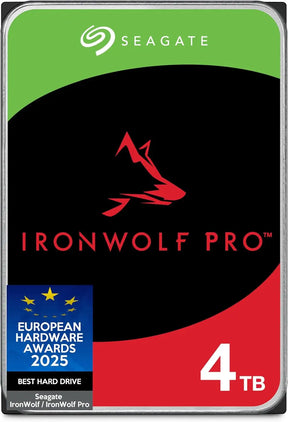Seagate IronWolf Pro 4TB Enterprise Internal NAS HDD CMR 3.5 Inch SATA 6GB/s 7.200 RPM 256MB Cache for RAID Data Rescue