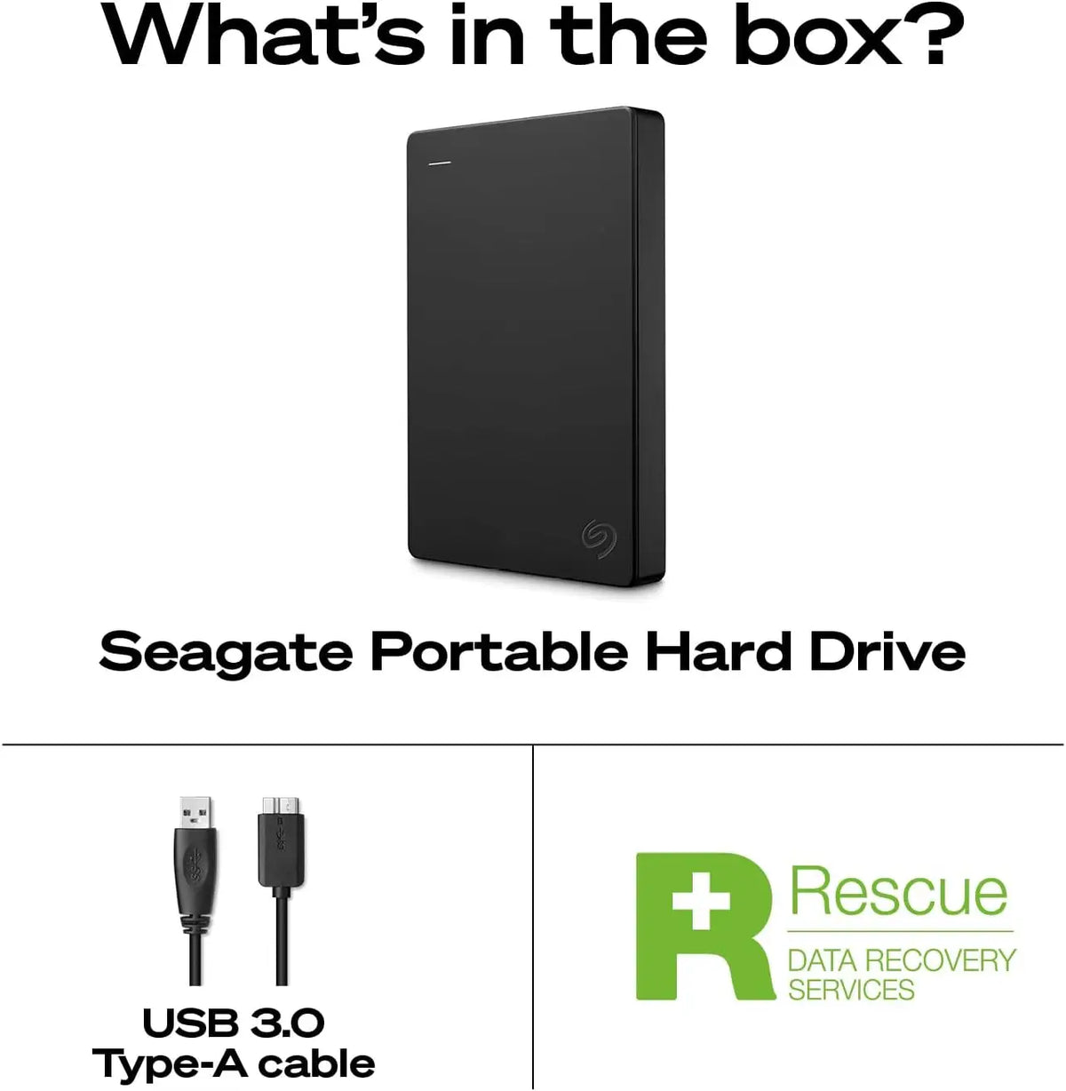 Seagate Portable 4TB External Hard Drive HDD – USB 3.0 for PC Mac Xbox & PlayStation - 1-Year Rescue Service