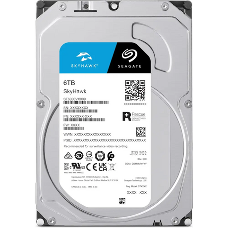 Seagate Skyhawk 6TB Video Internal Hard Drive HDD – 3.5 Inch SATA 6Gb/s 256MB Cache for DVR NVR Security Camera System