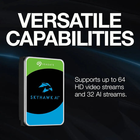Seagate Skyhawk AI 8TB Video Internal Hard Drive HDD – 3.5 Inch SATA 6Gb/s 256MB Cache for DVR NVR Security Camera