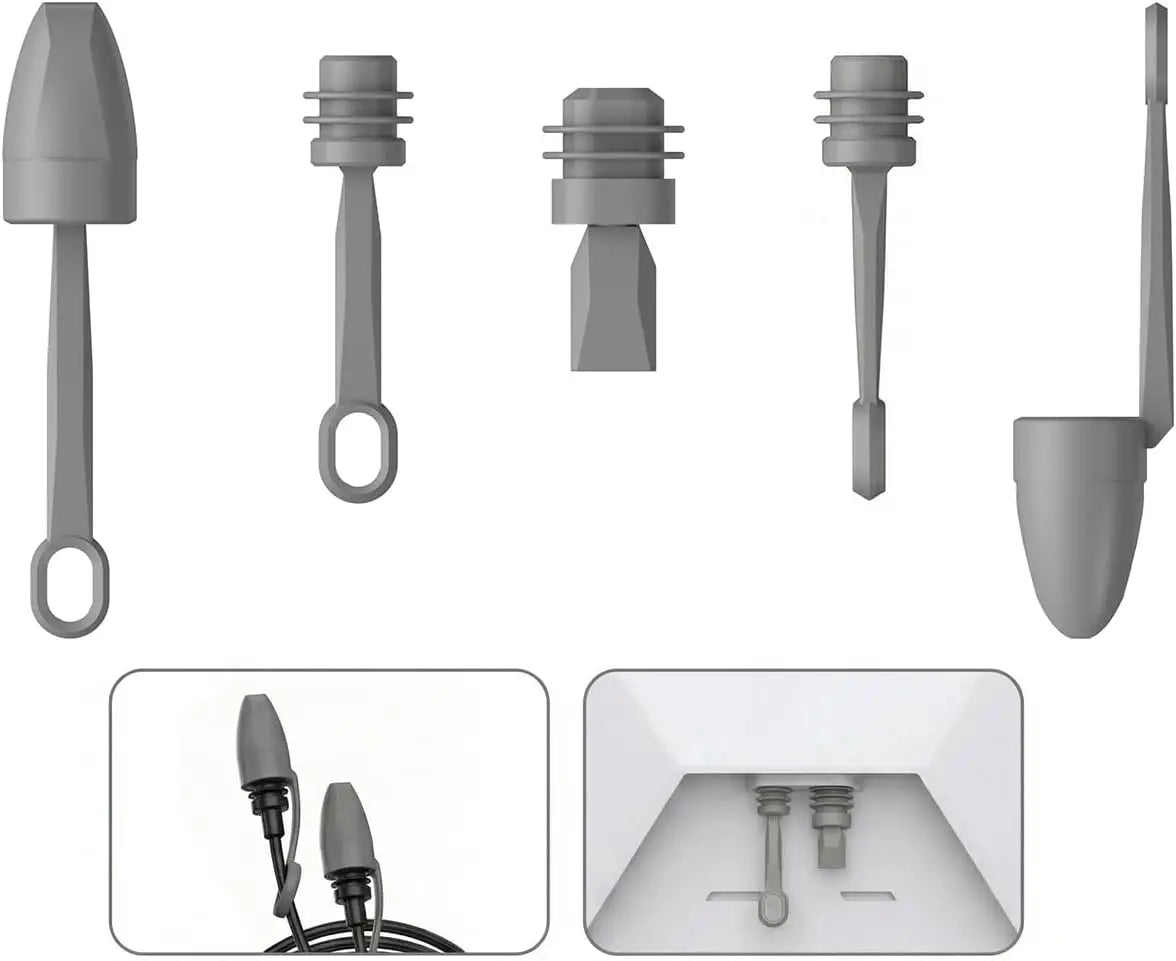 Silicone Protective Caps for Starlink Mini - 5 PCS Set with Cable Plug Cap Power Port Plugs & RJ45 Waterproof Dustproof