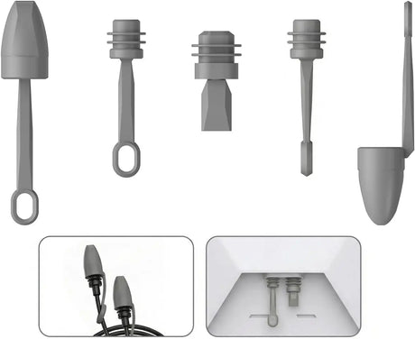 Silicone Protective Caps for Starlink Mini - 5 PCS Set with Cable Plug Cap Power Port Plugs & RJ45 Waterproof Dustproof
