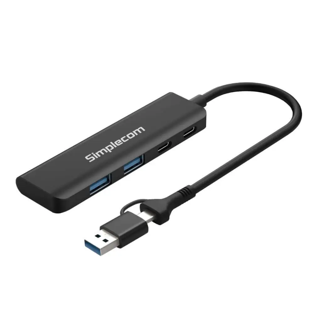 Simplecom CH385 SuperSpeed USB-A and USB-C 4-Port Combo Hub USB 3.2 Gen 1 (2x 2x Ports)