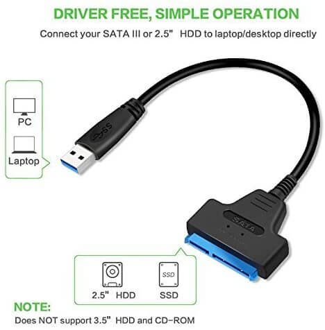 Simplecom SA128 USB 3.0 to SATA Adapter Cable for 2.5" SSD/HDD