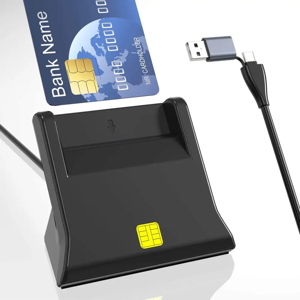 Smart Card Reader SIM 2-in-1 CAC for Common Access CAC/SIM/ID/IC Bank/Health/Insurance/e-Tax/Contact Chip Compatible