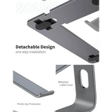 Soundance Aluminum Laptop Stand for Desk Compatible with Mac MacBook Pro Air Apple Notebook Portable Holder Ergonomic