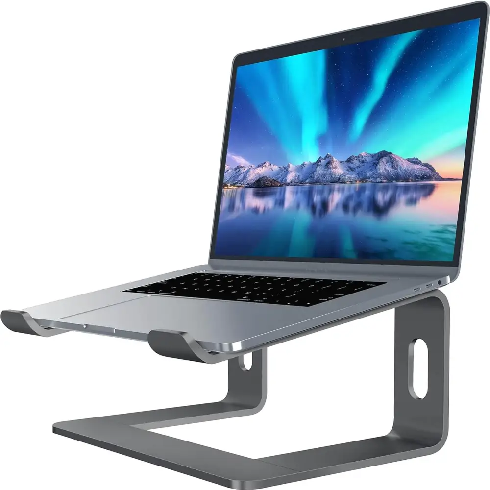 Soundance Aluminum Laptop Stand for Desk Compatible with Mac MacBook Pro Air Apple Notebook Portable Holder Ergonomic