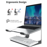 Soundance Aluminum Laptop Stand for Desk Compatible with Mac MacBook Pro Air Apple Notebook Portable Holder Ergonomic
