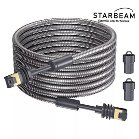 STARBEAM Starlink Gen3 Outdoor Armoured Stainless Steel Sleeve Ethernet Cable 10m