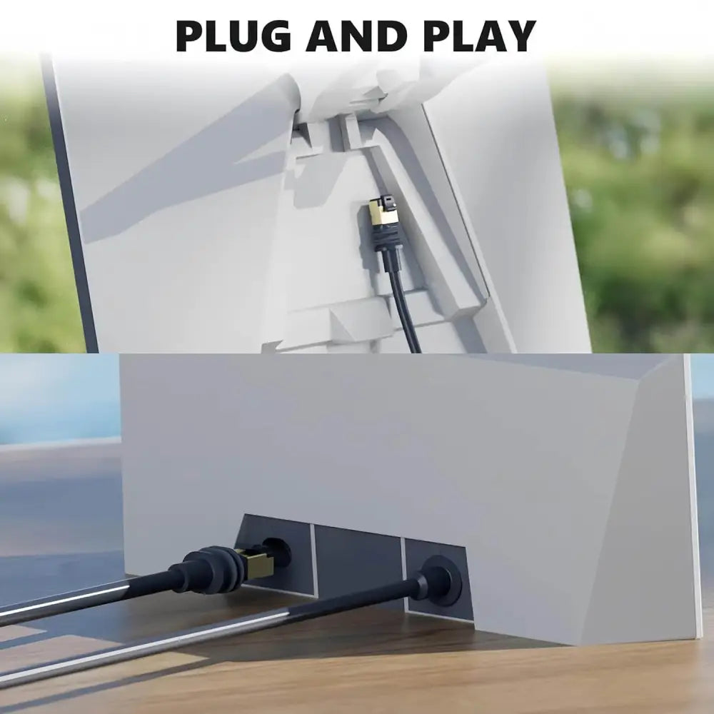 STARGEAR Starlink Gen 3 Cable 16.4FT/5M RJ45 Rectangular Satellite V3 KitReplacement Extension with end Cap dustproof