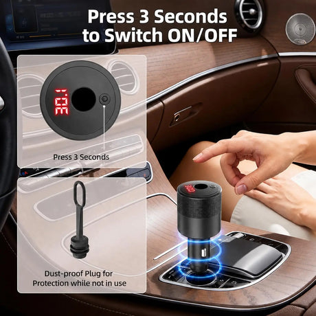 Starlink Mini 12V Adapter - Car Charger for 60W 12V/24V to 30V/2A DC Step Up with Voltage Display Cigarette Lighter