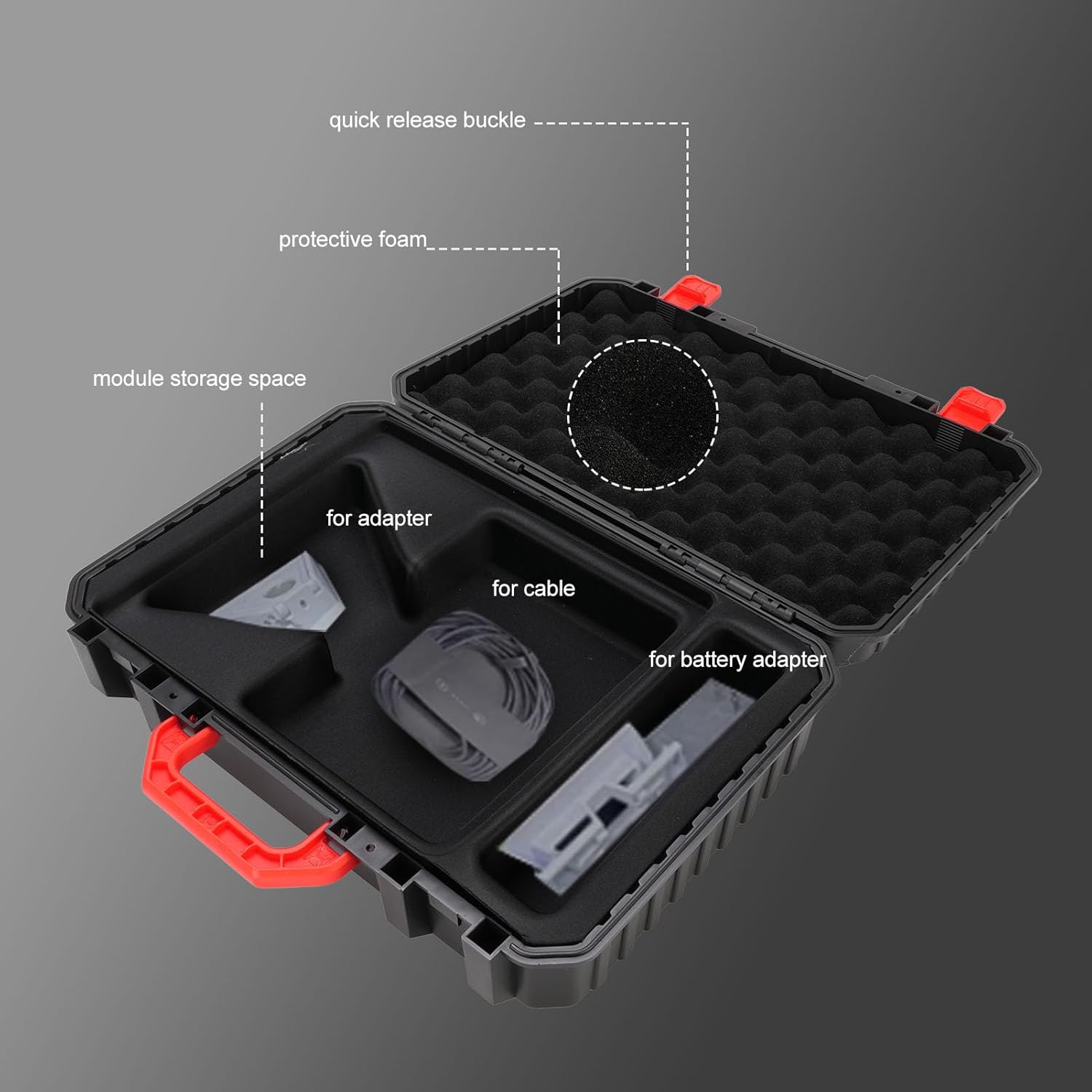 Starlink Mini Case Water Proof Hard Travel Fits for Dish Kit Shock Absorbing EVA Foam Lining & Large Capacity Portable