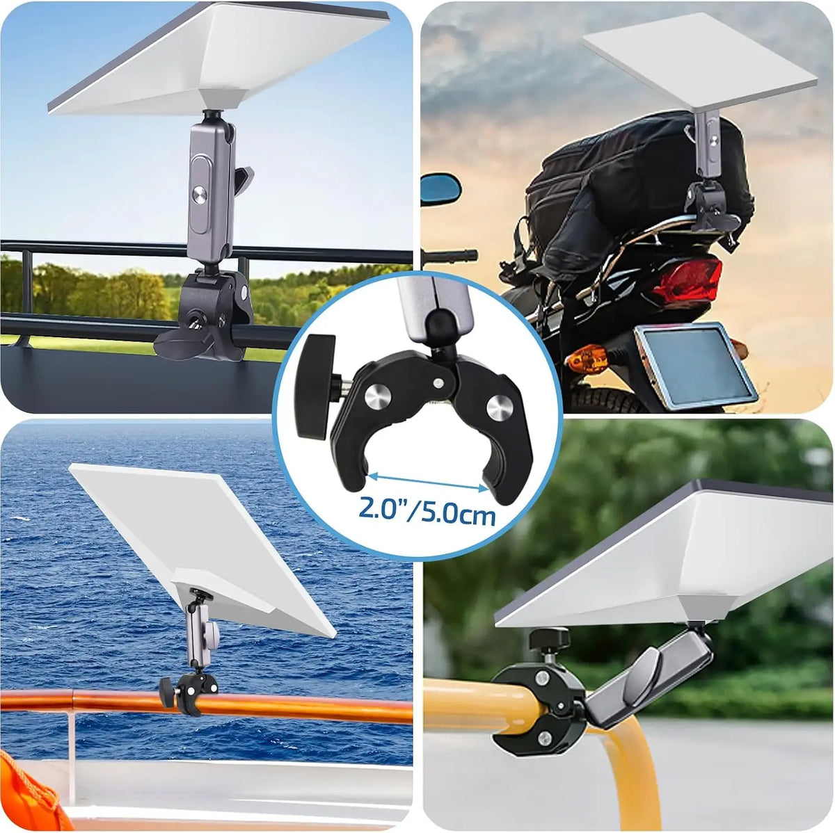 Starlink Mini Mount - Adjustable Clamp Accessories for Dish Fits 2.2–5CM Poles Ideal RV Ladders Roof Racks Vans Boats
