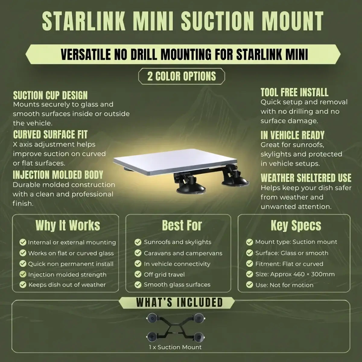 Starlink Mini Suction Mount White SL-MINI-MOUNT-SUCTION-WHITE