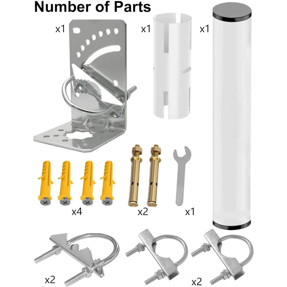 Starlink Mount Antenna Adapter Stainless Steel Adjustable Holder Kit for Roof or Wall Installation Easy to Adjust Angle