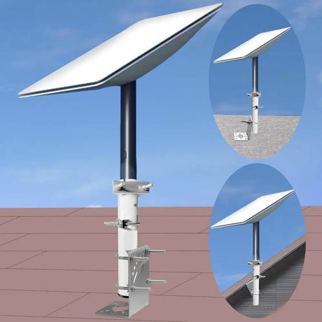 Starlink Mount Antenna Adapter Stainless Steel Adjustable Holder Kit for Roof or Wall Installation Easy to Adjust Angle