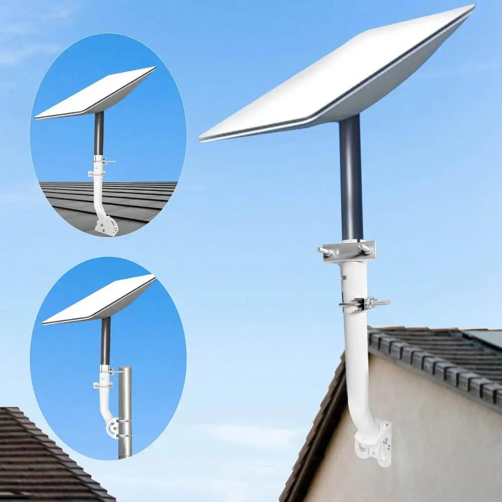Starlink Mount - Satellite Antenna J Pole Mounting Kit for or Wall Roof Installation Compatible with V2 Rectangular
