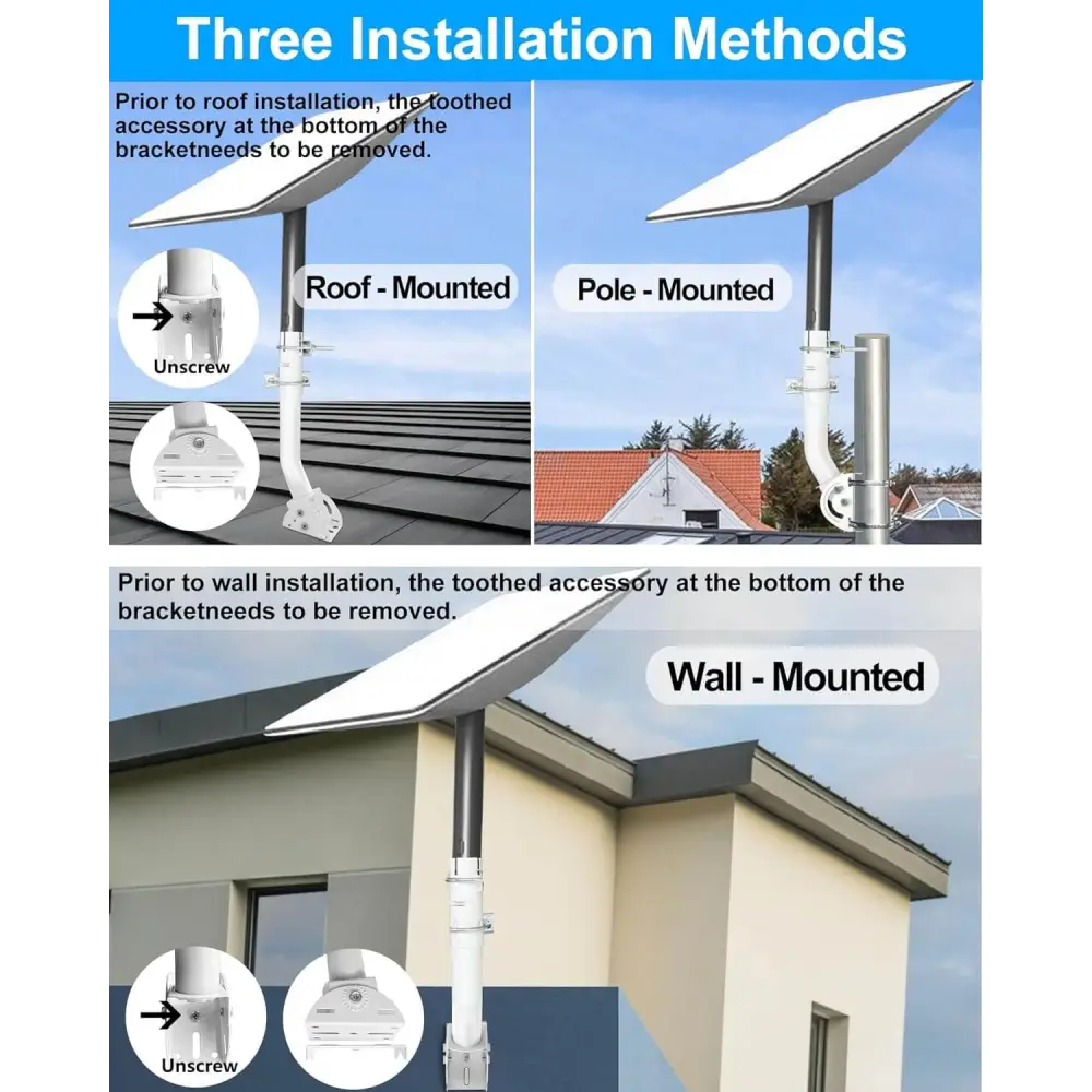 Starlink Mount - Satellite Antenna J Pole Mounting Kit for or Wall Roof Installation Compatible with V2 Rectangular