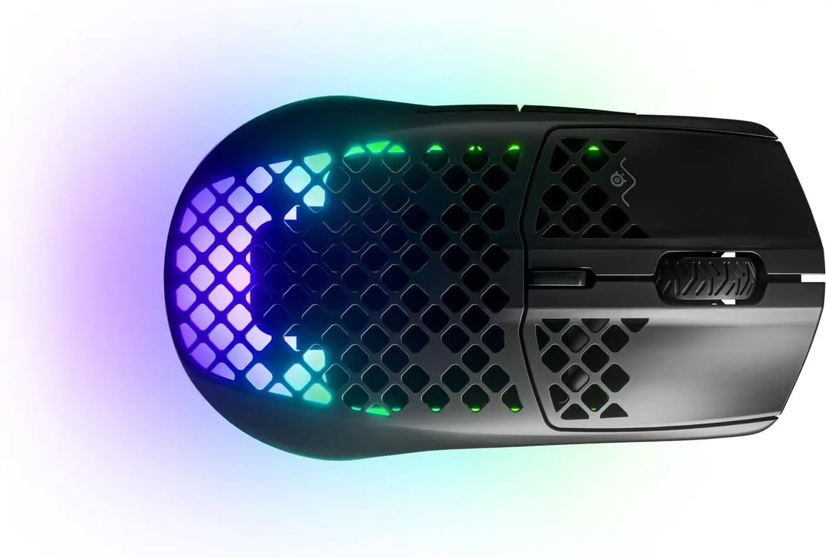 SteelSeries Aerox 3 Wireless Onyx 6-Button 68g Gaming Mouse - 180 Hours Lag-Free - Fast-Charging 15mins > 40 - IP54