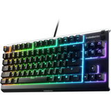 SteelSeries Apex 3 TKL Compact Whisper Quiet IP32 Water & Dust-Resistant Gaming Keyboard - Prism 10-Zone RGB