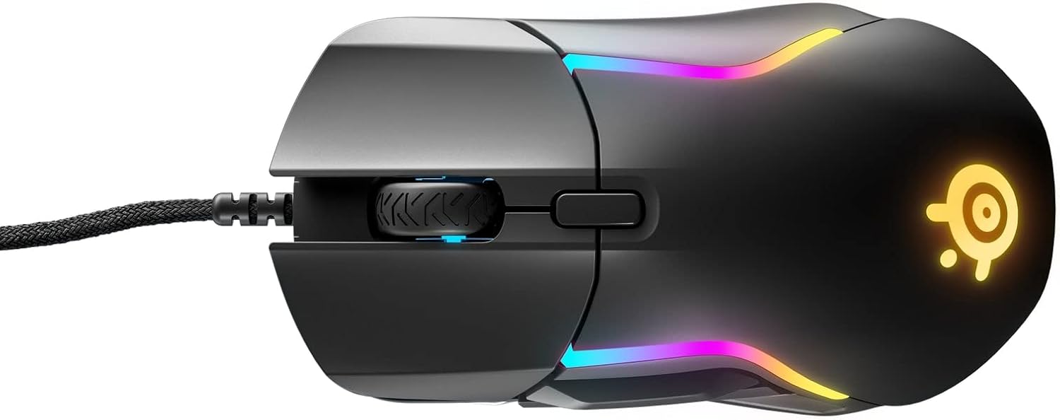 SteelSeries Rival 5 Wired 9-Button 85g Gaming Mouse - Prism 10-Zone RGB Illumination - 18,000 CPI TrueMove Air Optical