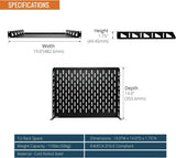 Tecmojo 1U Rack Shelf Mount with Anti-Slip Stops-355.6 mm Deep Vented Cantilever Tray for 19 inch Server Racks &