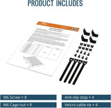 Tecmojo 1U Rack Shelf Mount with Anti-Slip Stops-355.6 mm Deep Vented Cantilever Tray for 19 inch Server Racks &