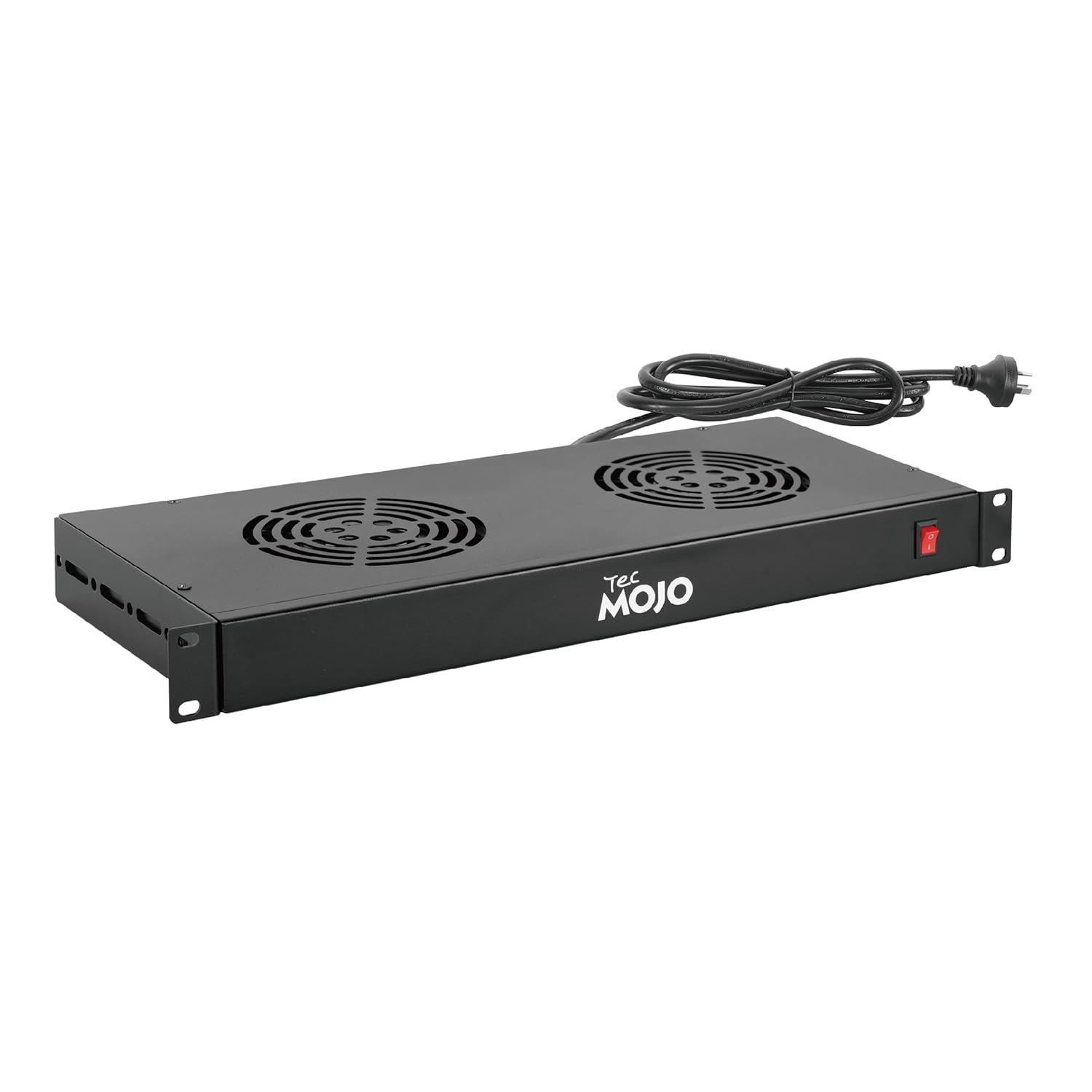 Tecmojo 1U Server Rack Mount Cooling Fans System Exhaust Airflow with 2 for 19 inch Cabinet Home Theater