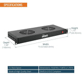 Tecmojo 1U Server Rack Mount Cooling Fans System Exhaust Airflow with 2 for 19 inch Cabinet Home Theater