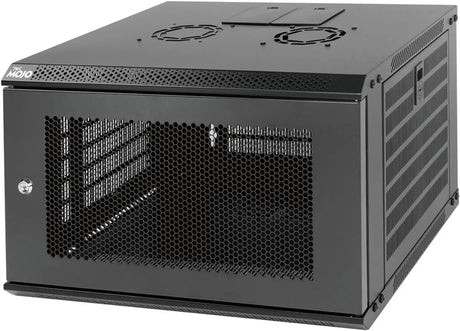 Tecmojo 6RU Wall Mount Network Cabinet Data Server Rack Enclosure with Lockable Mesh Door and Side Panels 50 kg /110