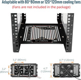 Tecmojo 6U Server Rack 10 inch Wide 200mm Deep Desktop with Shelf Micro HDMl to HDMI Adapter Board 60 kg /132 lbs Max