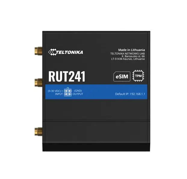 Teltonika RUT241 eSIM™ Industrial 4G Router,Global Version Instant LTE Failover Compact and Powerful Router/Firewall