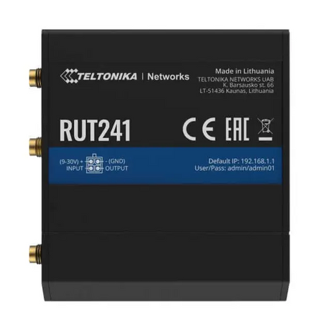 Teltonika RUT241 - Instant LTE Failover | Compact and Powerful Industrial 4G Router/Firewall - Includes WiFi - Internet