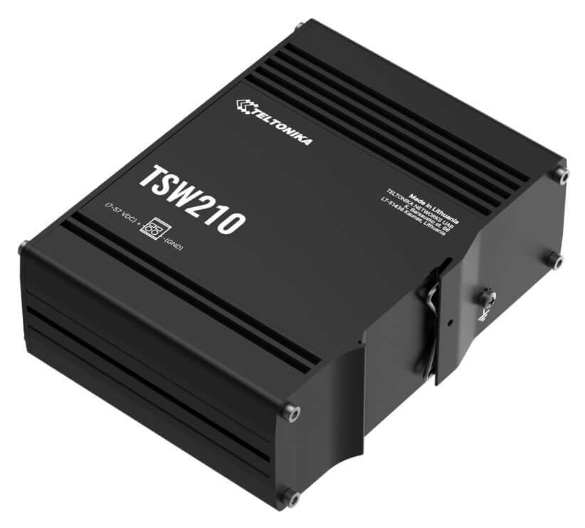 Teltonika TSW210 Industrial Ethernet Switch 2x SFP Ports 8x Gigabit Ethernet Ports with speeds of up to 1000 Mbps DIN