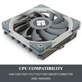 Thermalright AXP120-X67 Low Profile CPU Air Cooler with Quite 120mm TL-C12015 PWM Fan 6 Heat Pipes Heatsink Cooling