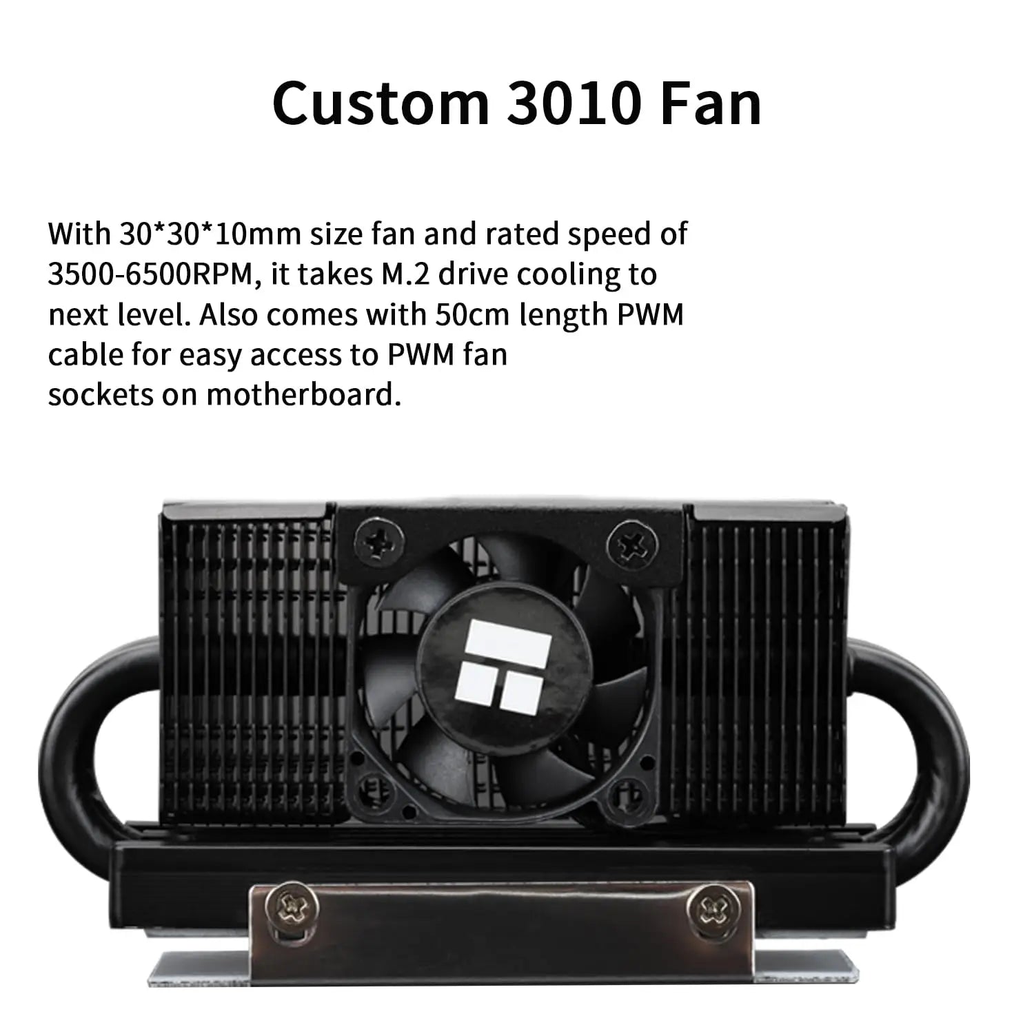 Thermalright HR10 2280 PRO Black SSD Heatsink Cooling with Double-Sided Heat Sink and High Speed PWM Fan for PC