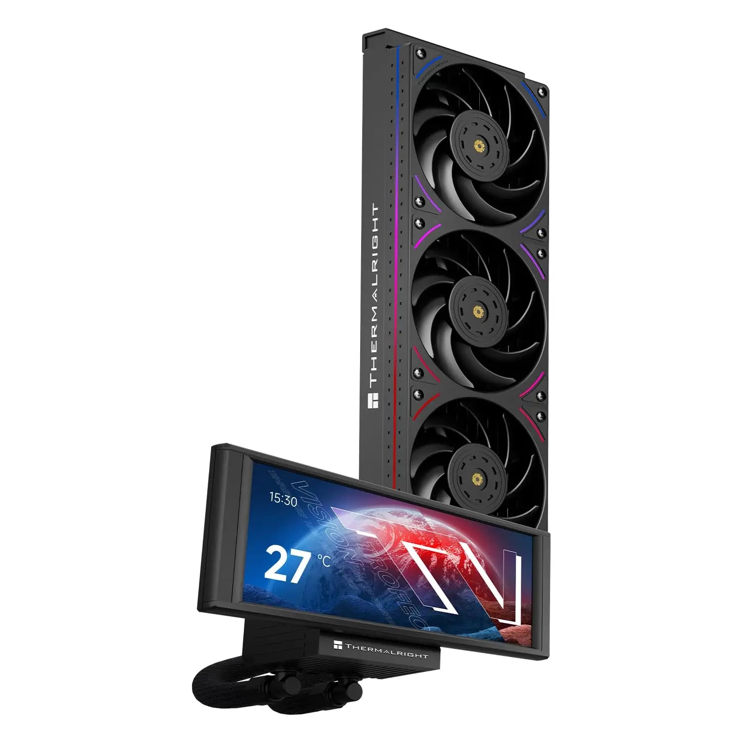 Thermalright Trofeo Vision 360 ARGB Black CPU Liquid Cooler,for AM4/AM5,Intel LGA1851/1700,6.86-inch Full Colour LCD