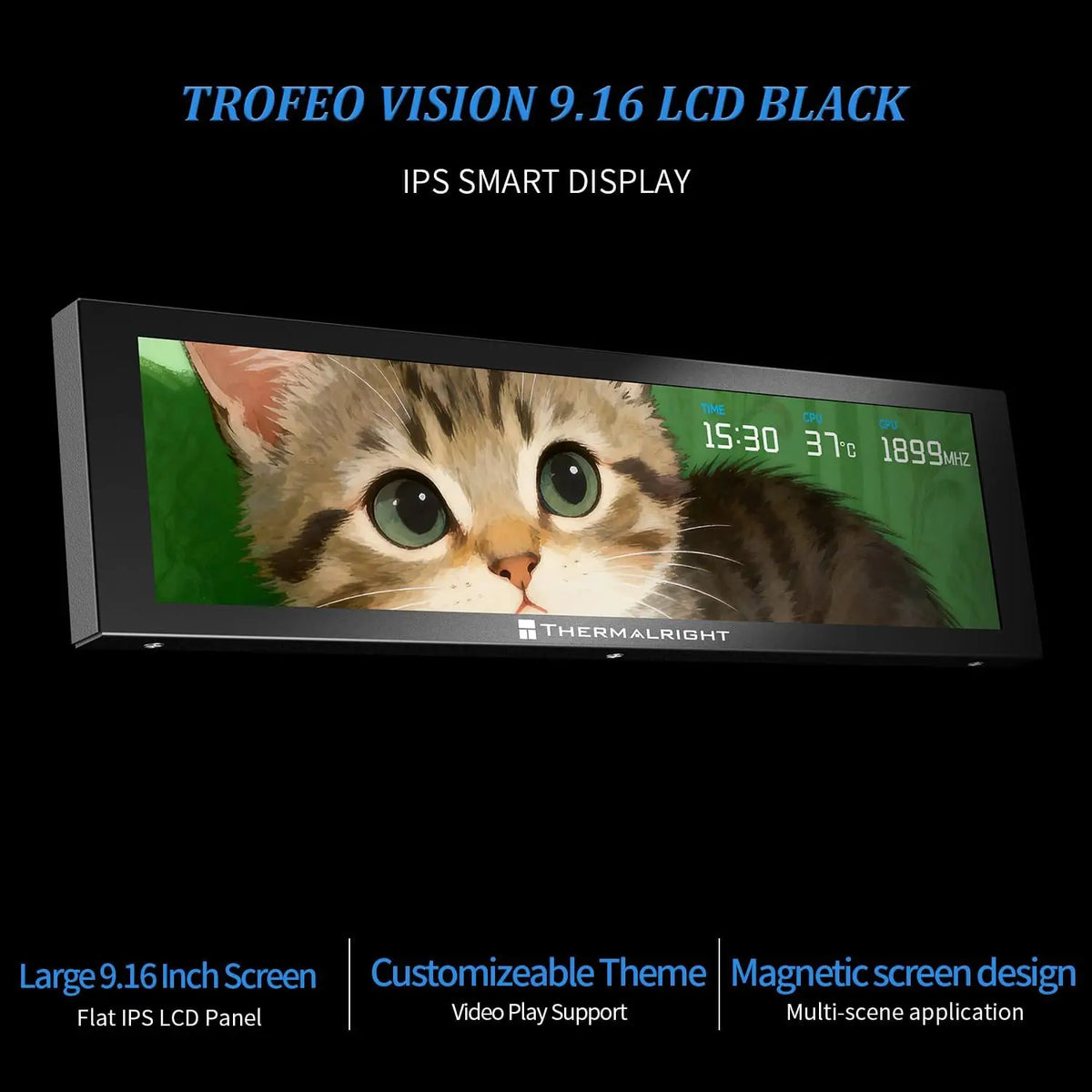 Thermalright Trofeo Vision 9.16 LCD Black,9.16-inch Full