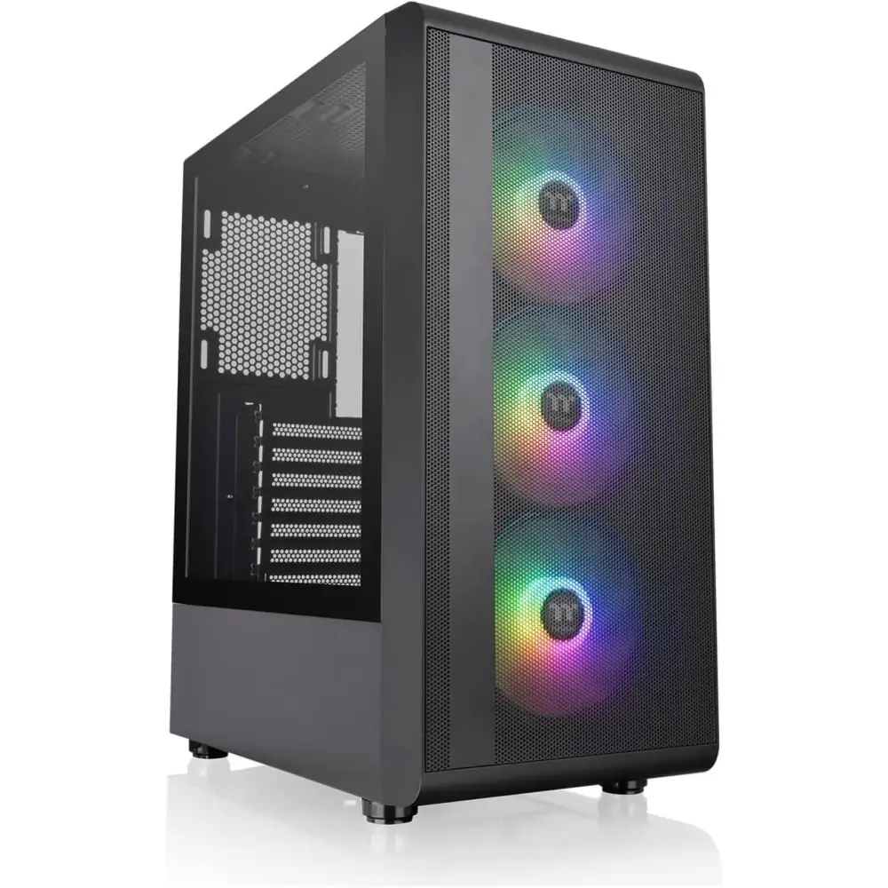 Thermaltake S200 Mesh ARGB Tempered Glass Mid Tower Case Black Edition